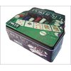This poker set includes 200 professional heavy weight poker chips with dealer button, felt playing s