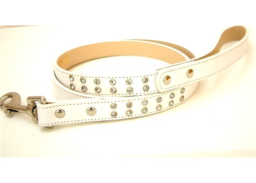 Pucci Couture 2 row diamante lead in Elvis white