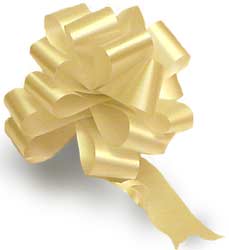 Pullbow - 1.25inch - Gold - Pack of 30