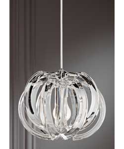 Chrome non electrical with clear acrylic arms.Suitable for use with low energy bulbs.Height 18.5cm.D