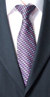 Unbranded Purple 3D Cube Clip-On Tie