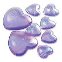 purple heart iridescent confetti