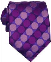 Unbranded Purple Spot Silk Tie by Simon Carter