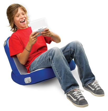 The G-Flex Game Booster is a portable audio chair for your video games, movies, and music. Plug in t