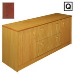(Q) Scandinavian Real Wood Veneer Credenza Unit - Mahogany