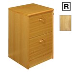 (R) Scandinavian Real Wood Veneer 2-Drawer Filing Cabinet-Oak