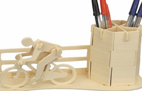 Unbranded Racin-Bicyele Pen-Holder - Woodcraft Construction Kit- Quay