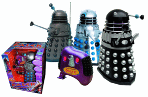 Each Dalek has full function radio control movement (left, right, forward and reverse), a powered ro