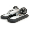 The Combat Special Mission Radio Controlled Hovercraft has a futuristic design and is ready for