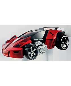 Radio controlled car which transforms from car to robot, enabling the robot to fire the rockets.3 ch