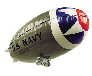 The Radio Controlled Navy Blimp is an r/c toy whic