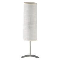 Rahzelo Single Table Light Large Shade Satin Steel Effect with Opaque Shade