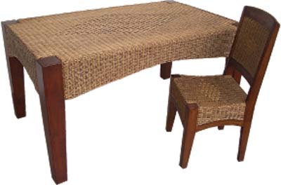 RATTAN 1.8m DINING TABLE