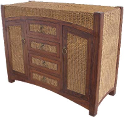 RATTAN SMALL SIDEBOARD