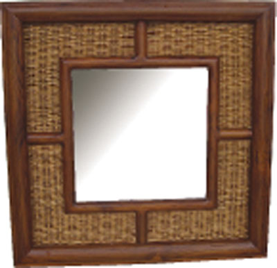 RATTAN SQUARE MIRROR