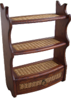 RATTAN WALL RACK
