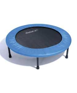 Aerobic rebounder allows healthy progressive exercise.Edge protected with thick poly foam
