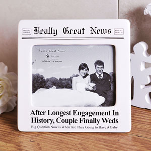 Unbranded Really Great News Longest Engagement Photo Frame