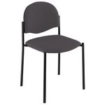 Reception/Conference Chair Without Arms-Charcoal Grey