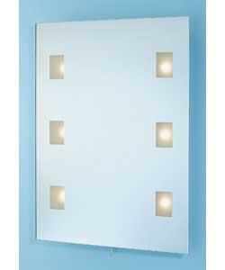 Rectangular Mirror with Lights