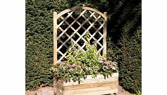Beautiful design offering both planter and lattice to trail plants up this will become an instant feature for your garden.1380mm x 900mmPressure treated against rotNatural timber finishUK MAINLAND ONLY