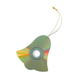 Unbranded Recycled CD/ DVD Christmas Decorations - Bell