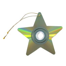 Unbranded Recycled CD/ DVD Christmas Decorations - Star