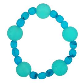 Unbranded Recycled Glass Bracelet Light Blue