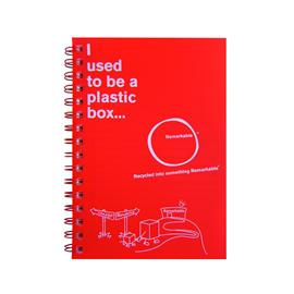 Unbranded Recycled Plastic Box Wire Bound Note Book - A5