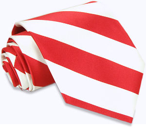 Unbranded Red White D/Stripe Tie