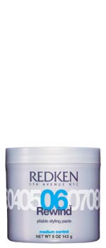 Rewind 06 pliable styling paste Twist, shape and texturize hair into changeable styles. A pliable