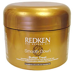 Smooth Down Butter Treat smoothing treatment is a rich, luscious rinse-out cream that provides