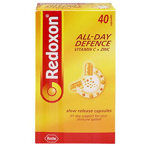 Redoxon All-Day Defence Vitamin C and Zinc Capsules - size: 40