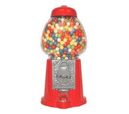 Coin operated gumball vending machine