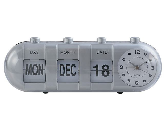 Unbranded Retro-look Calendar Alarm Clock