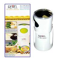 The Revel grinder can grind wet or dry ingredients