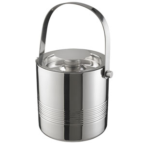 Ribbed Stainless Steel Ice Bucket