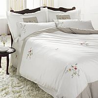 Ribbon Floral Embroidery Bedding Collection