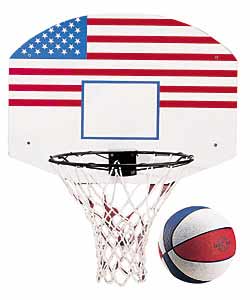 Pro-Action Basketball Ring/Net/Ball and Backboard