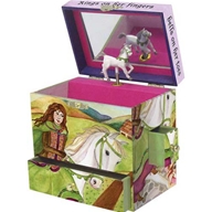 A large jewellery box that when opened reveals a white horse which dances to the Greensleeves melody