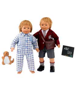 Unbranded Roby Night-Time and School Uniform Outfit Twin Pack