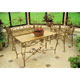 Unbranded Romantic Metal Table Bench and Chair Set