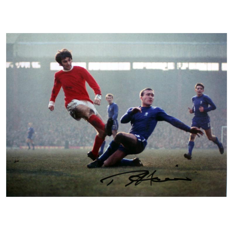 Unbranded Ron Harris Signed Print: Chelsea` Chopper Tackles George Best