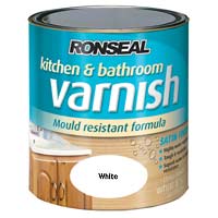 Ronseal Kitchen & Bathroom Varnish White 250ml