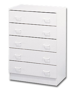 Roomstore 5 Drawer Chest - White