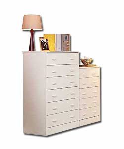 Roomstore 6 Drawer Chest - White