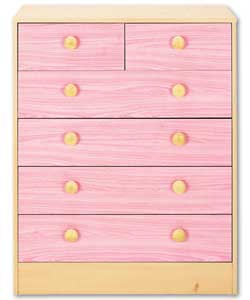 Rose Chest with 4 Wide and 2 Narrow Drawers