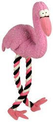 Hours of fun for your dog with this tug rope Pinkie the Pelican with squeaky noise effect