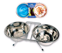 Rosewood Double Diner set are a hygienic and easy way to contain and keep your pets meals and