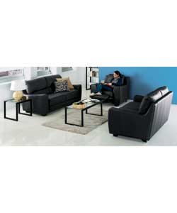 Unbranded Rossano 3 Piece Suite - Black